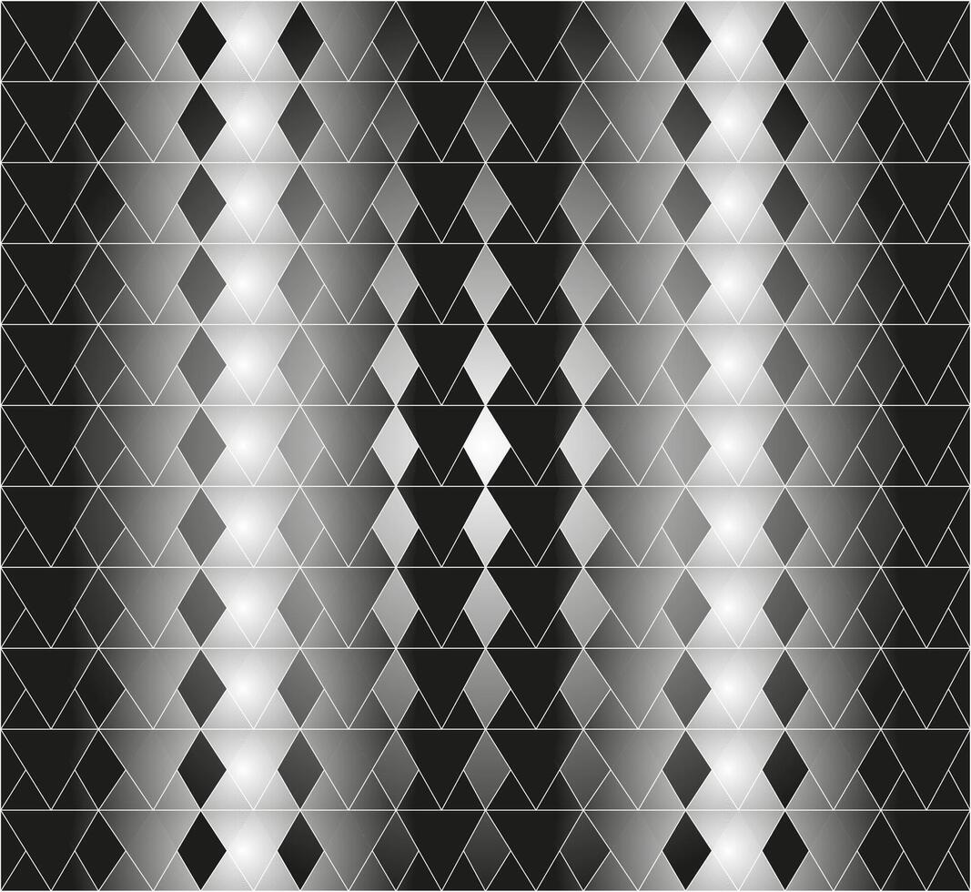 Abstract geometric pattern in metallic color on gray gradient background vector