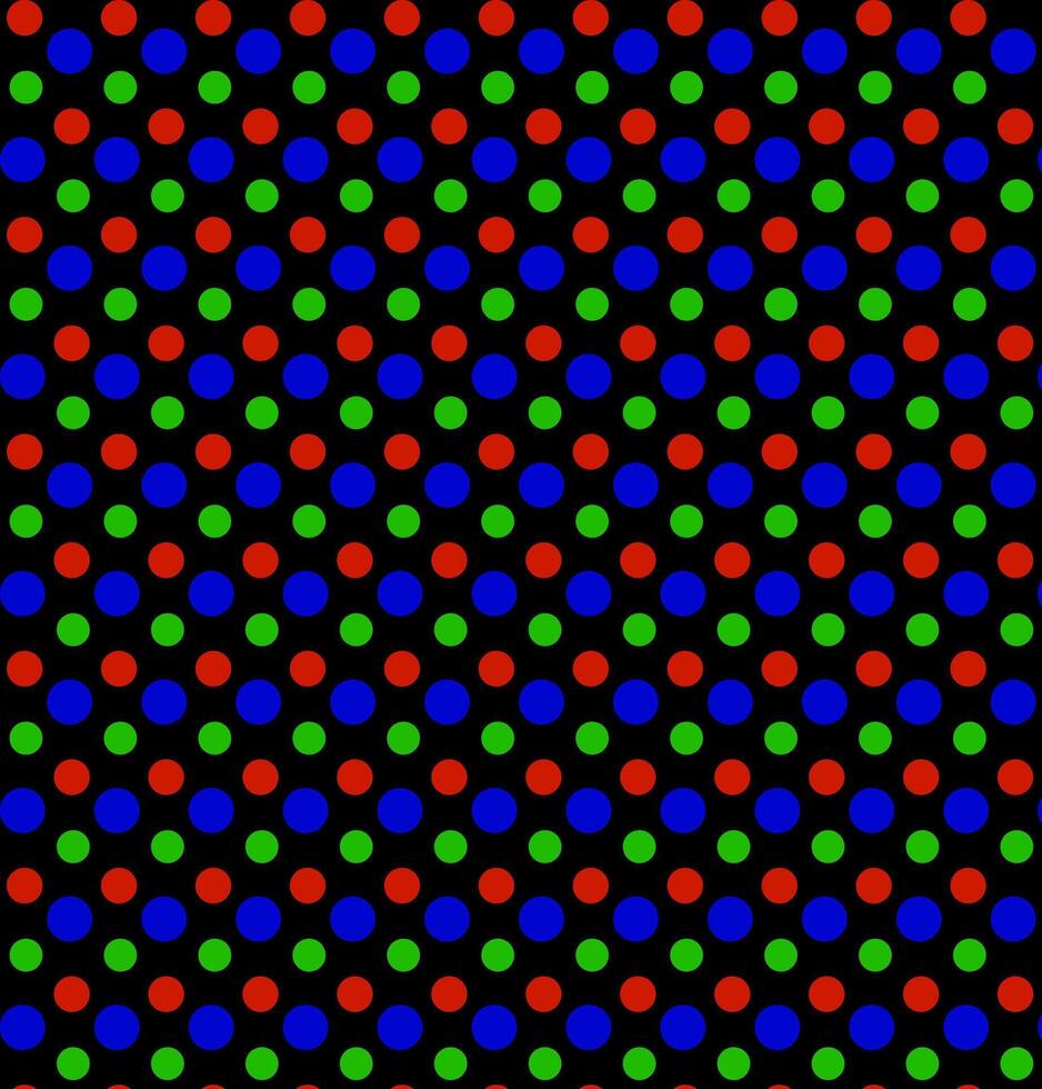 Vector seamless texture in the form of an abstract pattern of colored dots on a black background