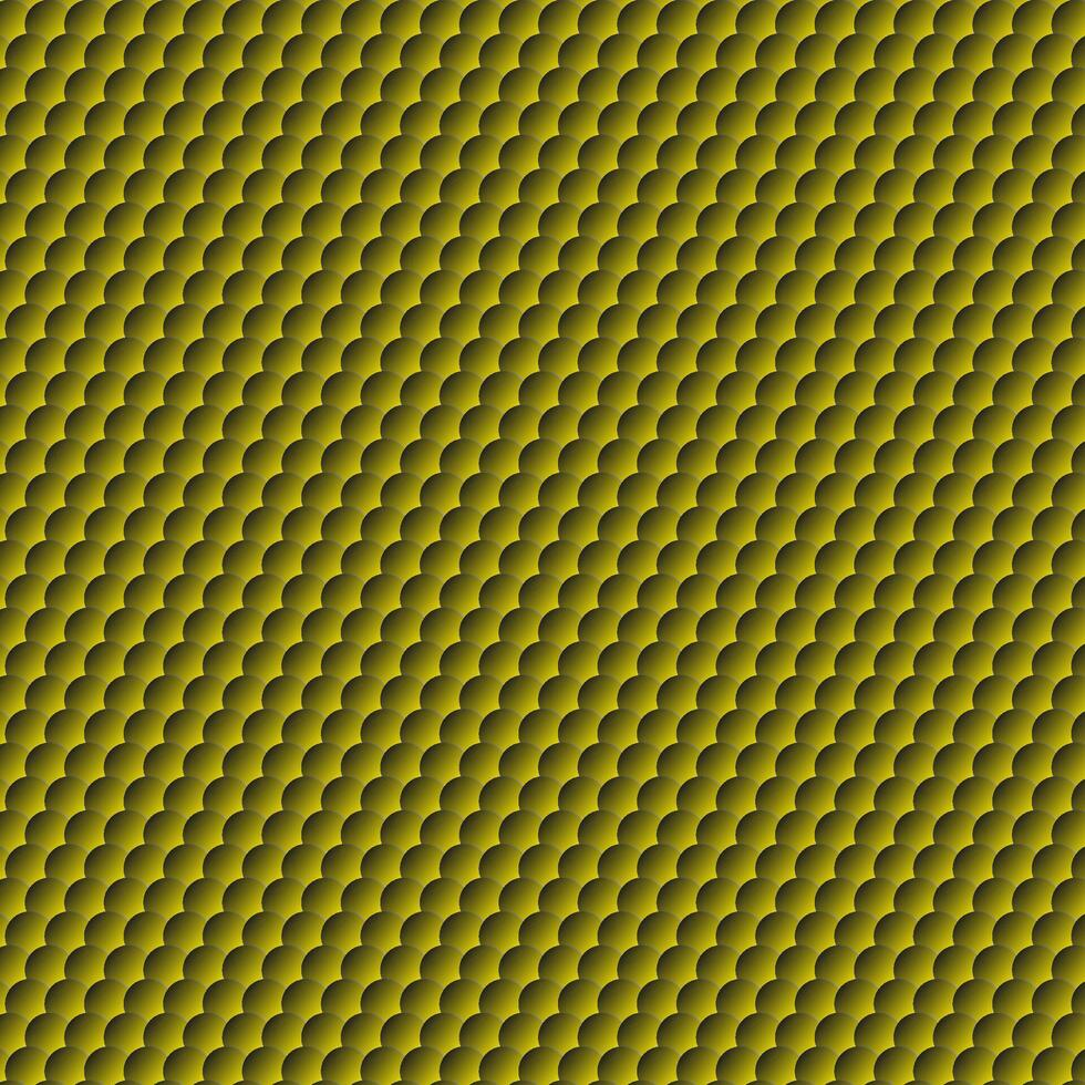 monocromo vector textura en el formar de un resumen geométrico mosaico de pequeño círculos en un amarillo antecedentes