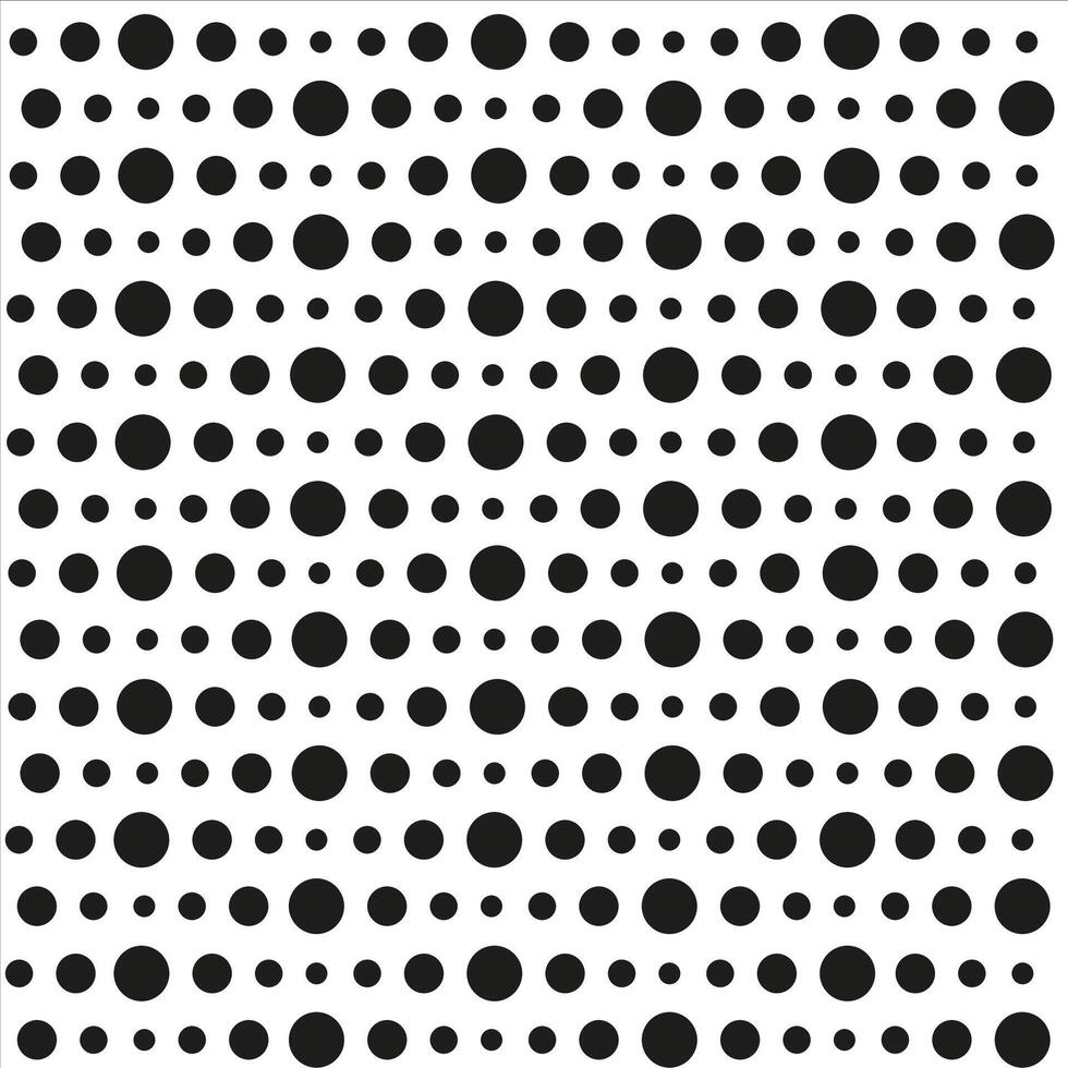 Vector texture in the form of an abstract pattern of black polka dots on a white background