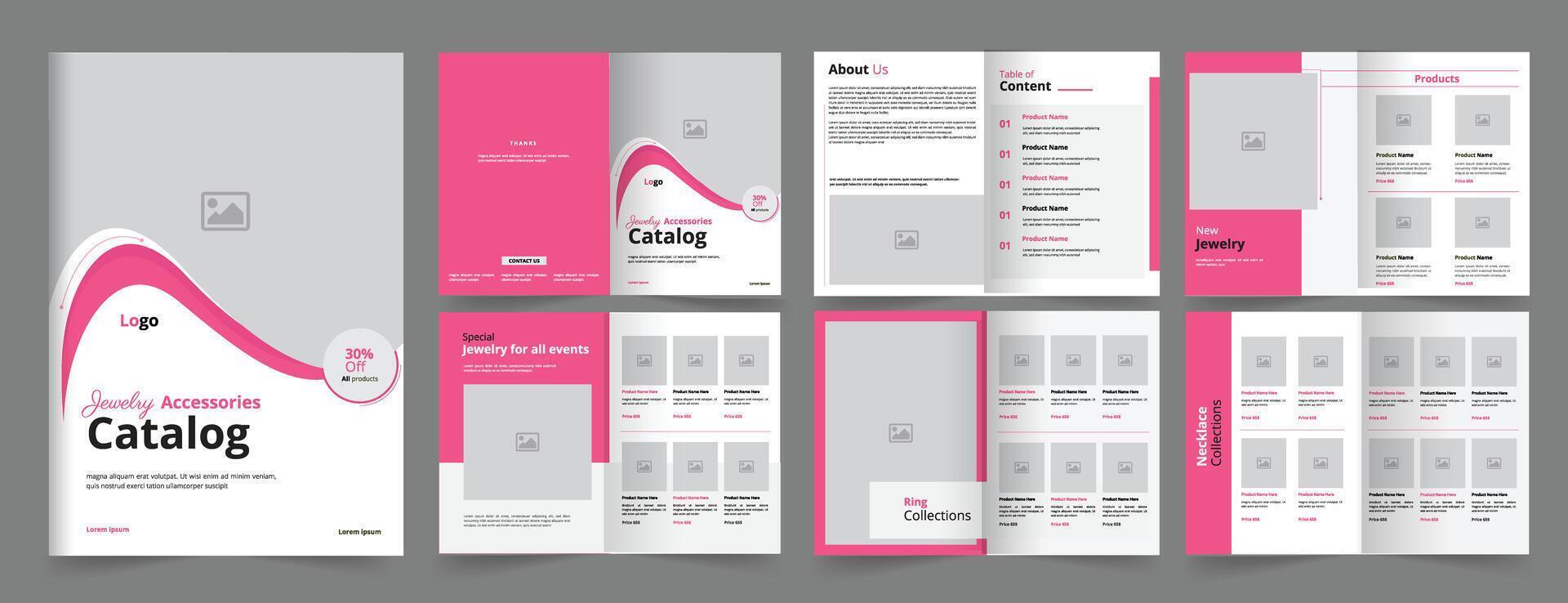Jewelry and Accessories Catalog Brochure, product catalog brochure vector