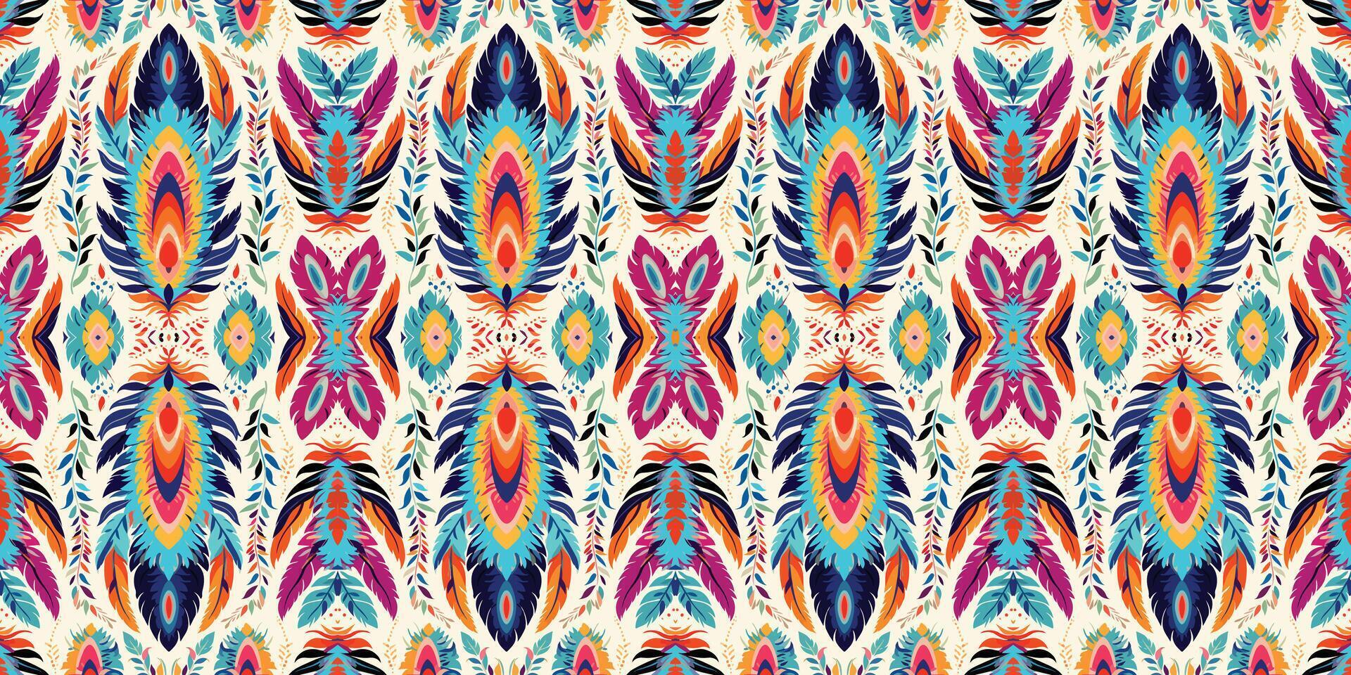 Seamless batik pattern,Seamless tribal batik pattern,and Seamless motif pattern resemble ethnic boho, Aztec,and ikat styles.designed for use in satin,wallpaper,fabric,curtain,carpet,Batik Embroidery vector