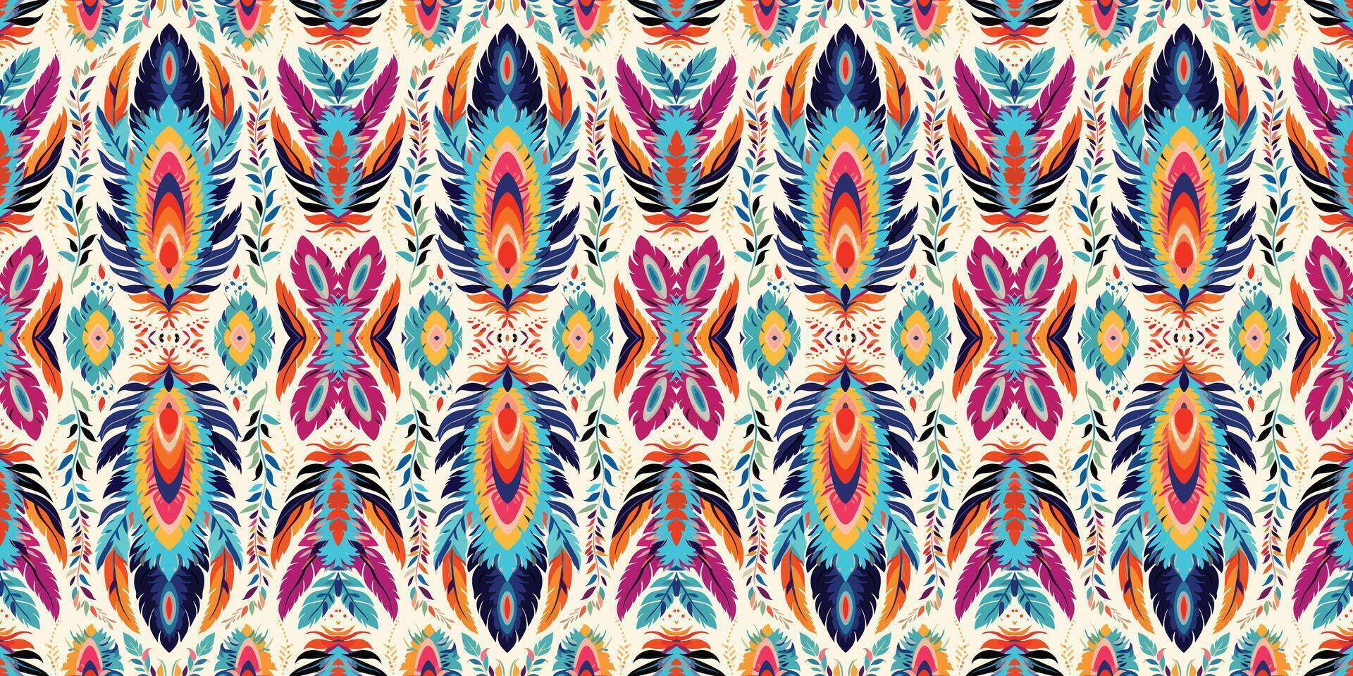 Seamless batik pattern,Seamless tribal batik pattern,and Seamless motif pattern resemble ethnic boho, Aztec,and ikat styles.designed for use in satin,wallpaper,fabric,curtain,carpet,Batik Embroidery vector