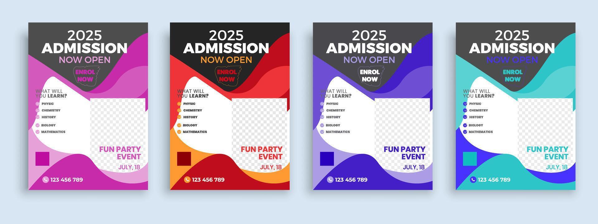 Flyer brochure cover template for Kids back to school education admission layout design template vector