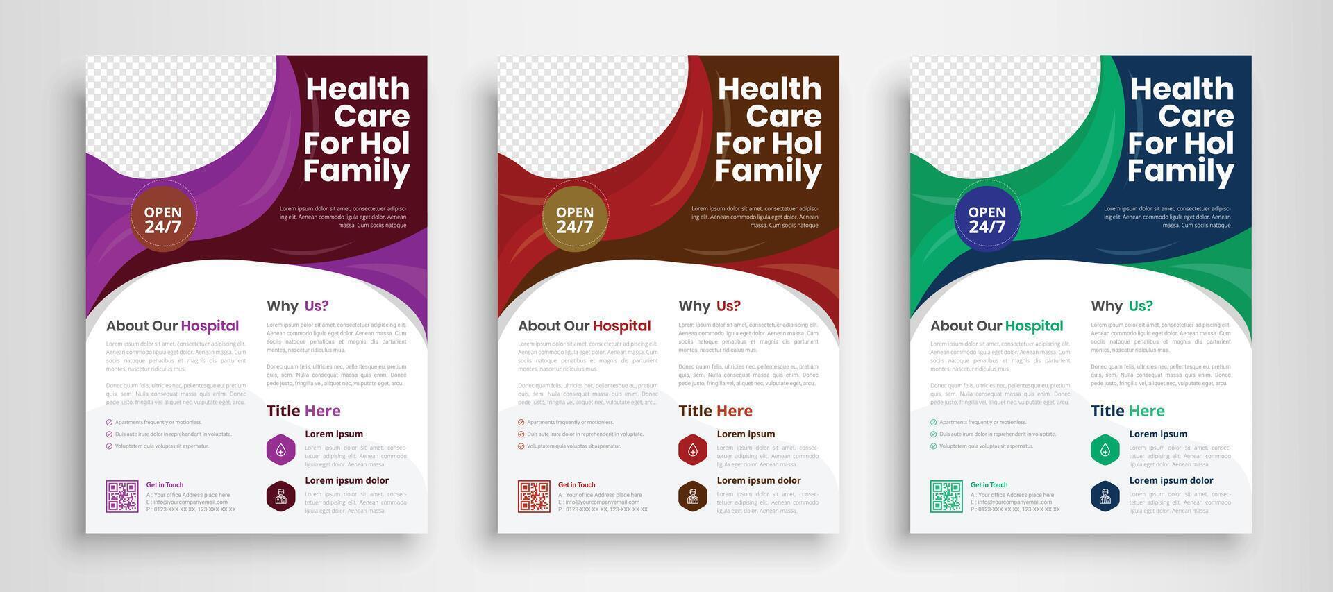 Modern Medical Flyer Template Design. Healthcare business flyer Template, Medical and healthcare modern flyer template vector