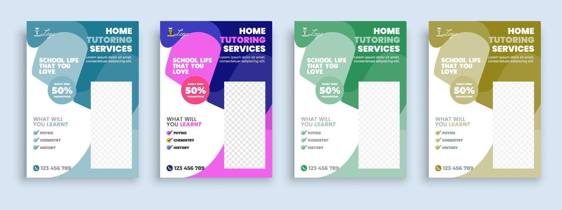 Flyer brochure cover template for Kids back to school education admission layout design template vector