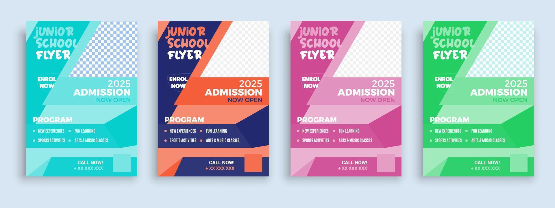 Flyer brochure cover template for Kids back to school education admission layout design template vector