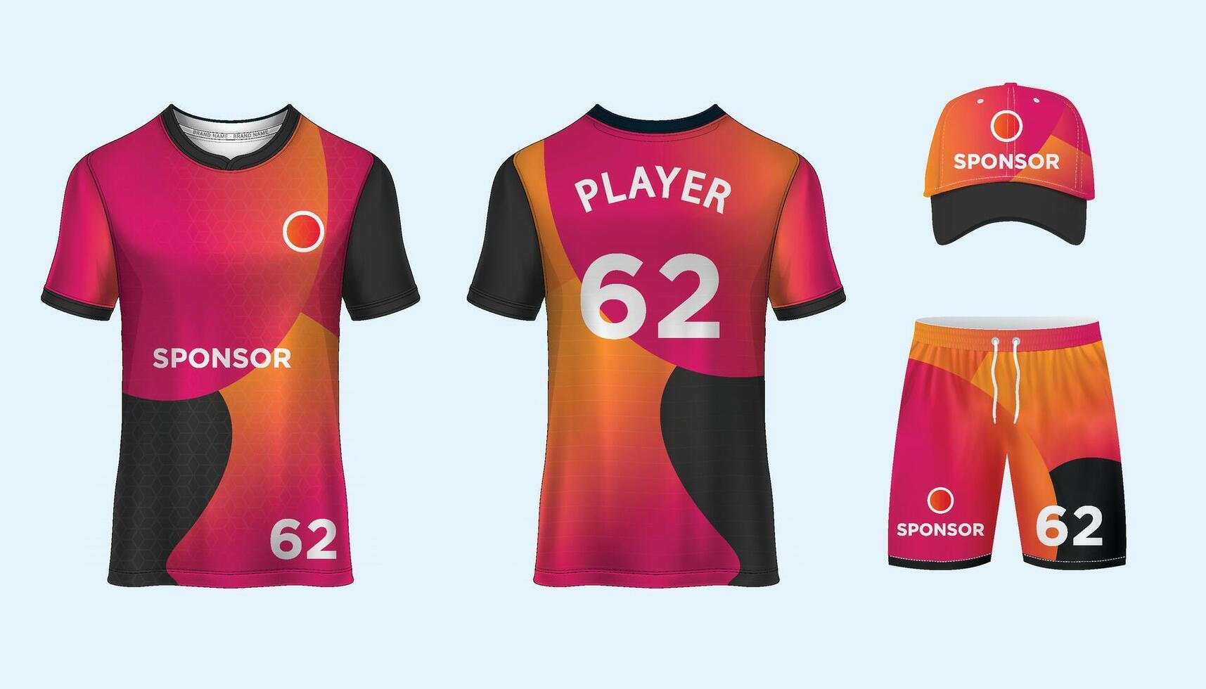 Jersey design sublimation t shirt Premium geometric pattern Incredible Vector collection for Soccer