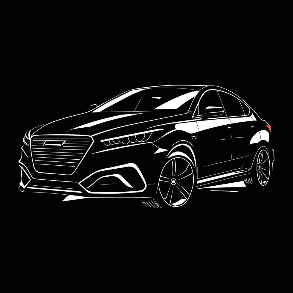 gratis vector negro sedán coche