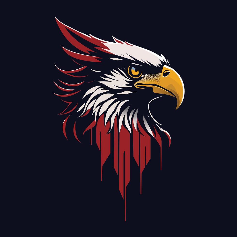 Free vector colourful eagle head design