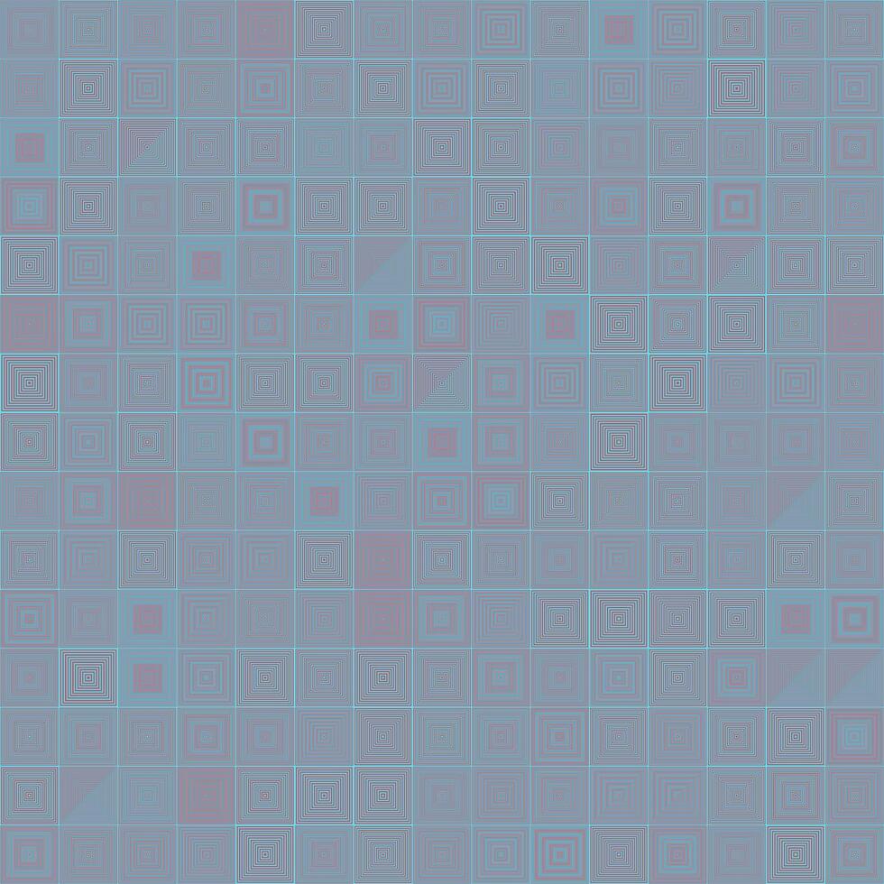 Abstract striped concentric square mosaic pattern background vector
