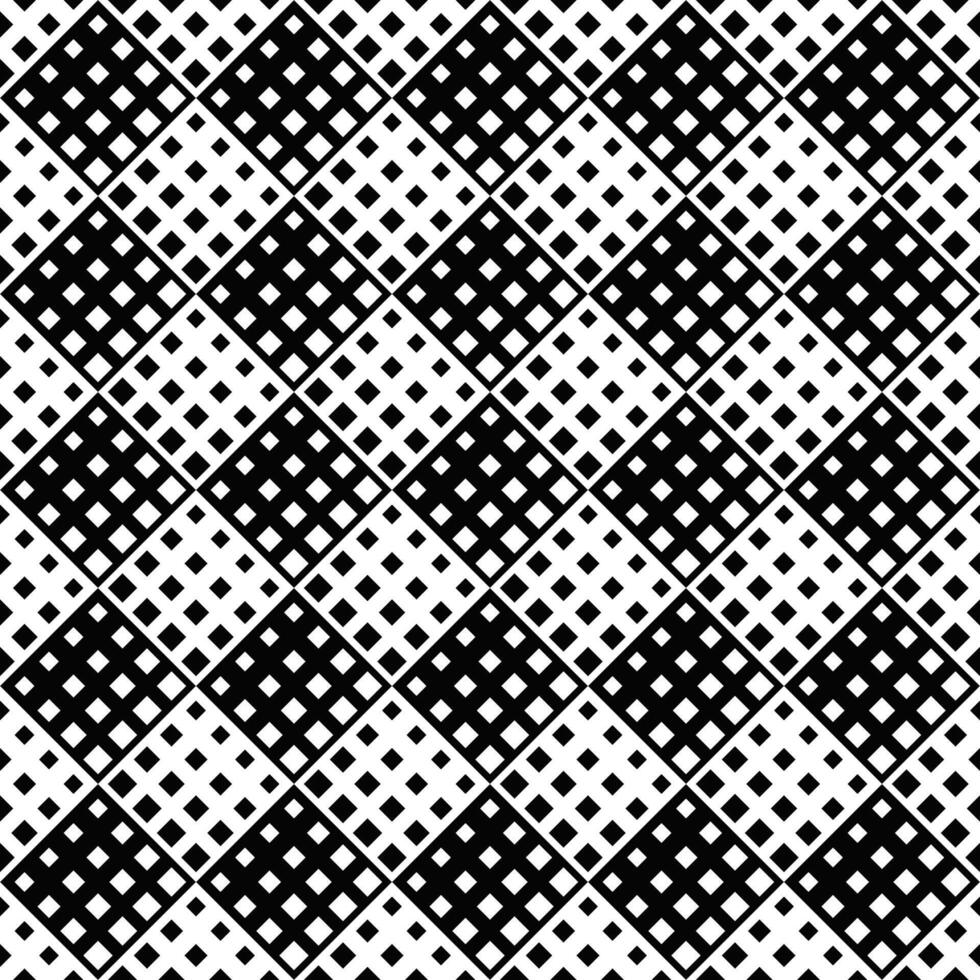 Diagonal square pattern background - black and white abstract vector design from squares