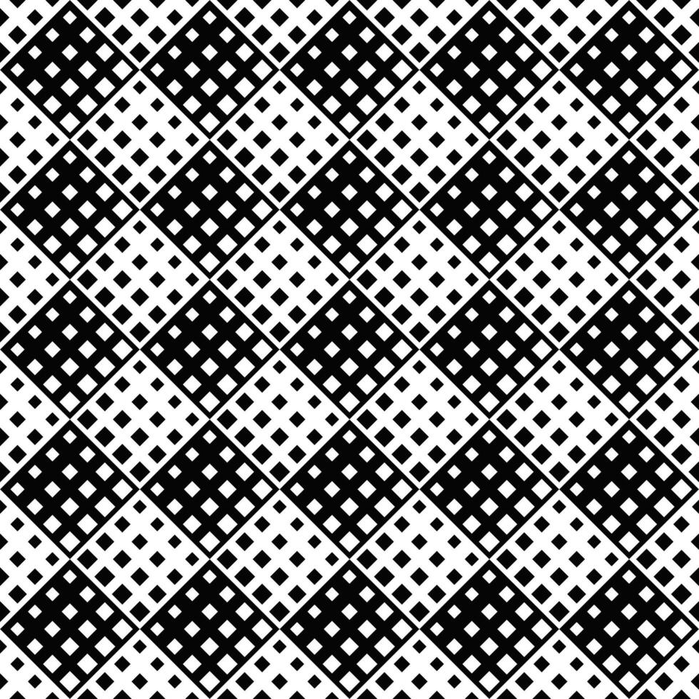 Diagonal square pattern background - black and white abstract vector design from squares