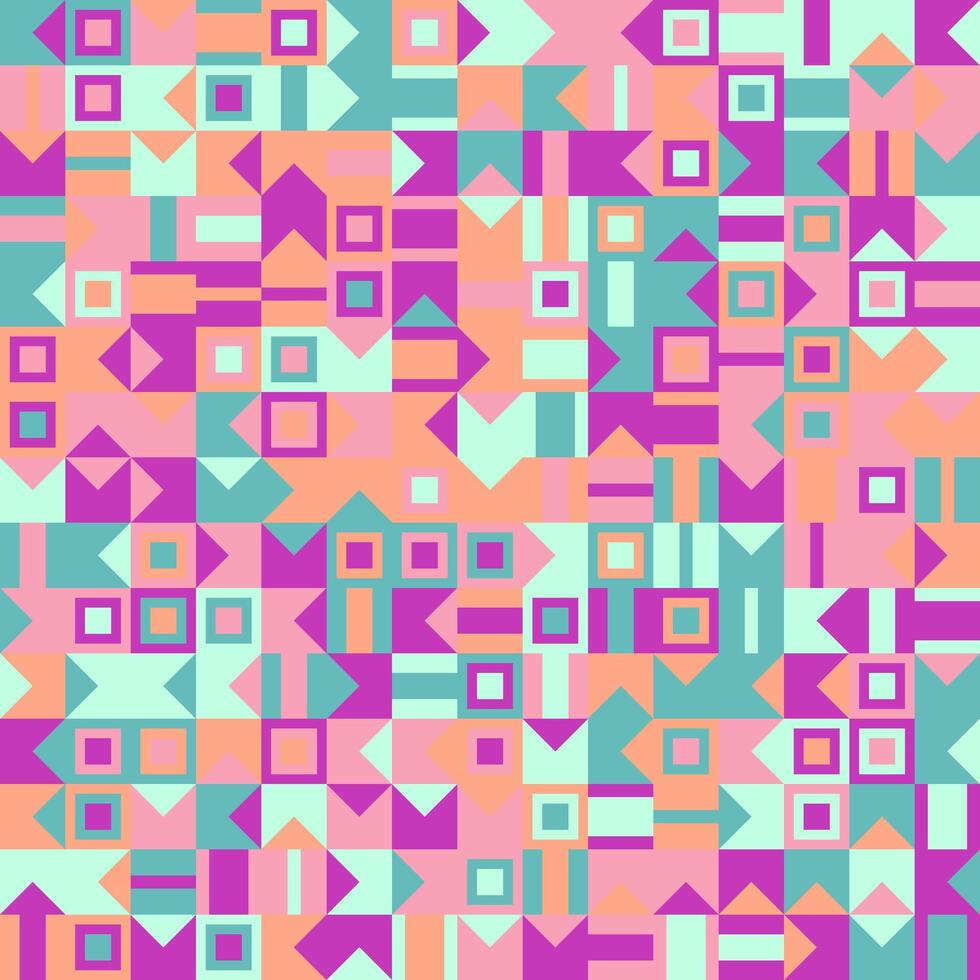 Geometrical mosaic pattern background - abstract vector illustration