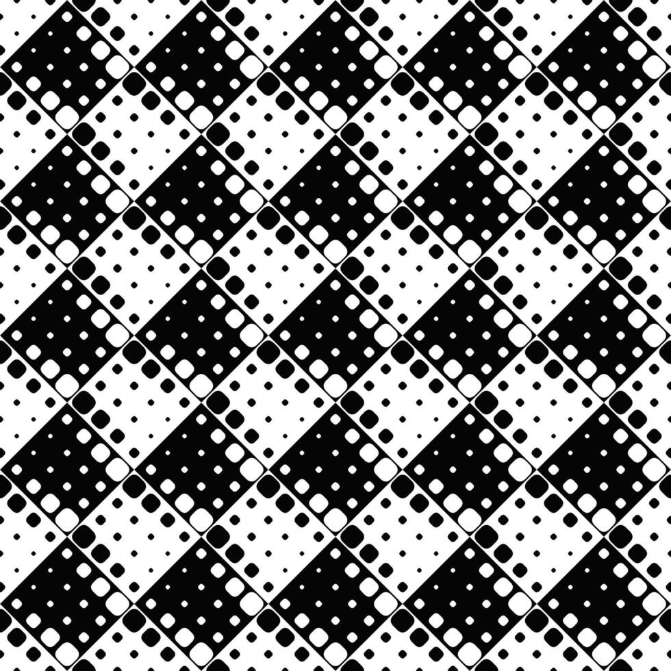 Abstract seamless geometrical diagonal square pattern background - black and white vector illustration from squares
