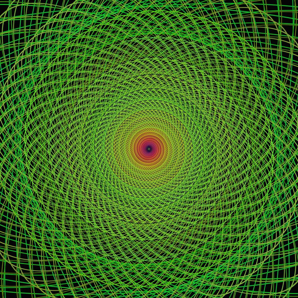 Green computer generated fractal spiral design background vector