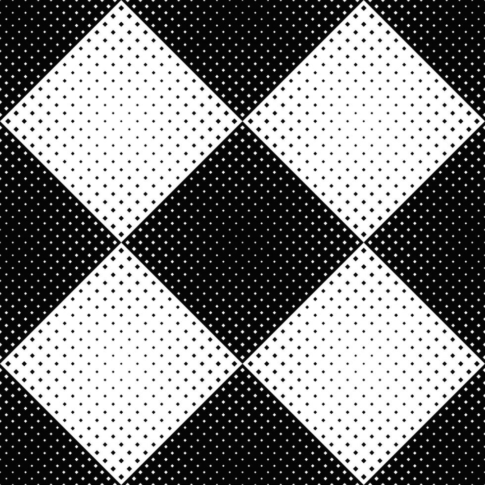 Abstract seamless black and white diagonal square pattern background - monochrome vector design