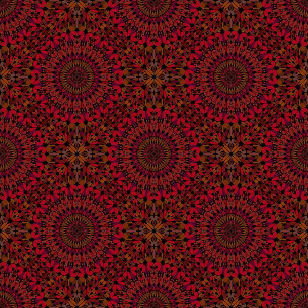 Oriental kaleidoscope pattern background - abstract dark vector illustration