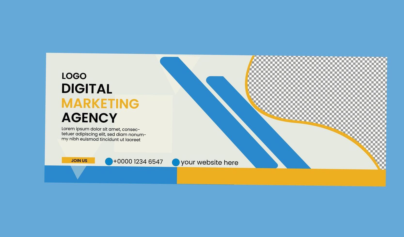 Digital Marketing Web Banner Template Design vector