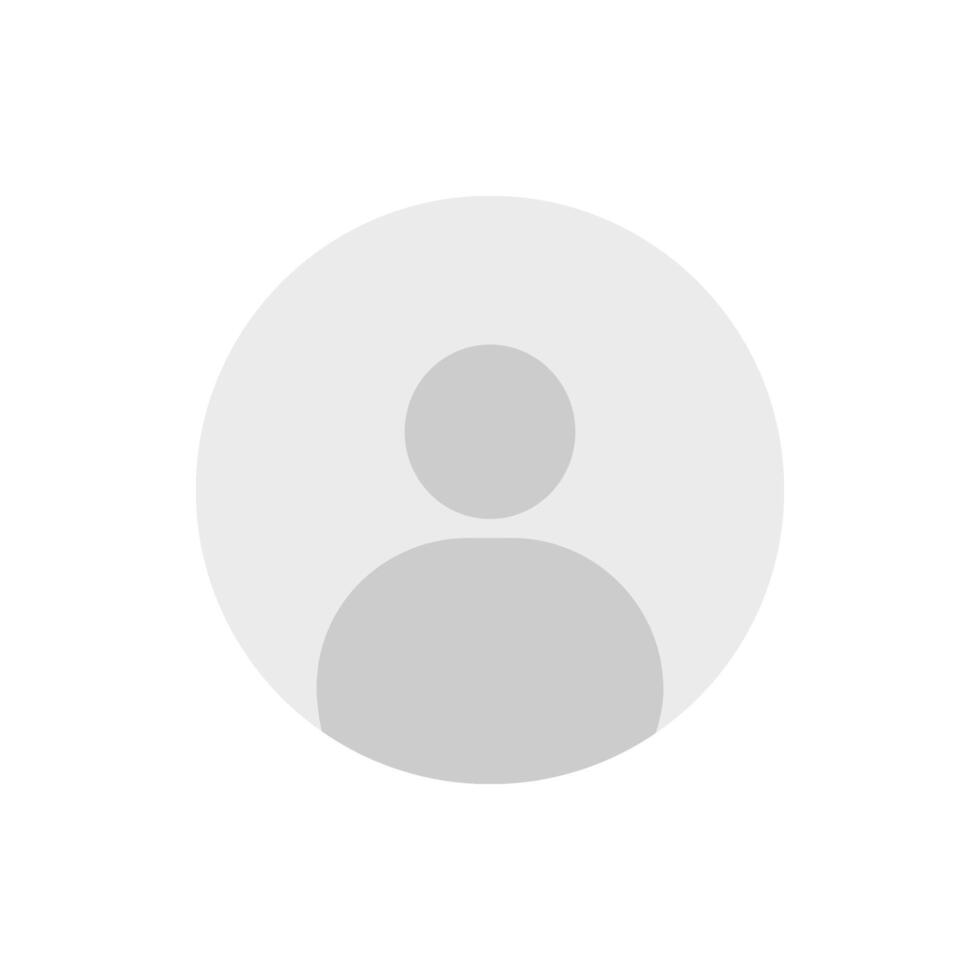 User profile icon in circle button on white background. vector