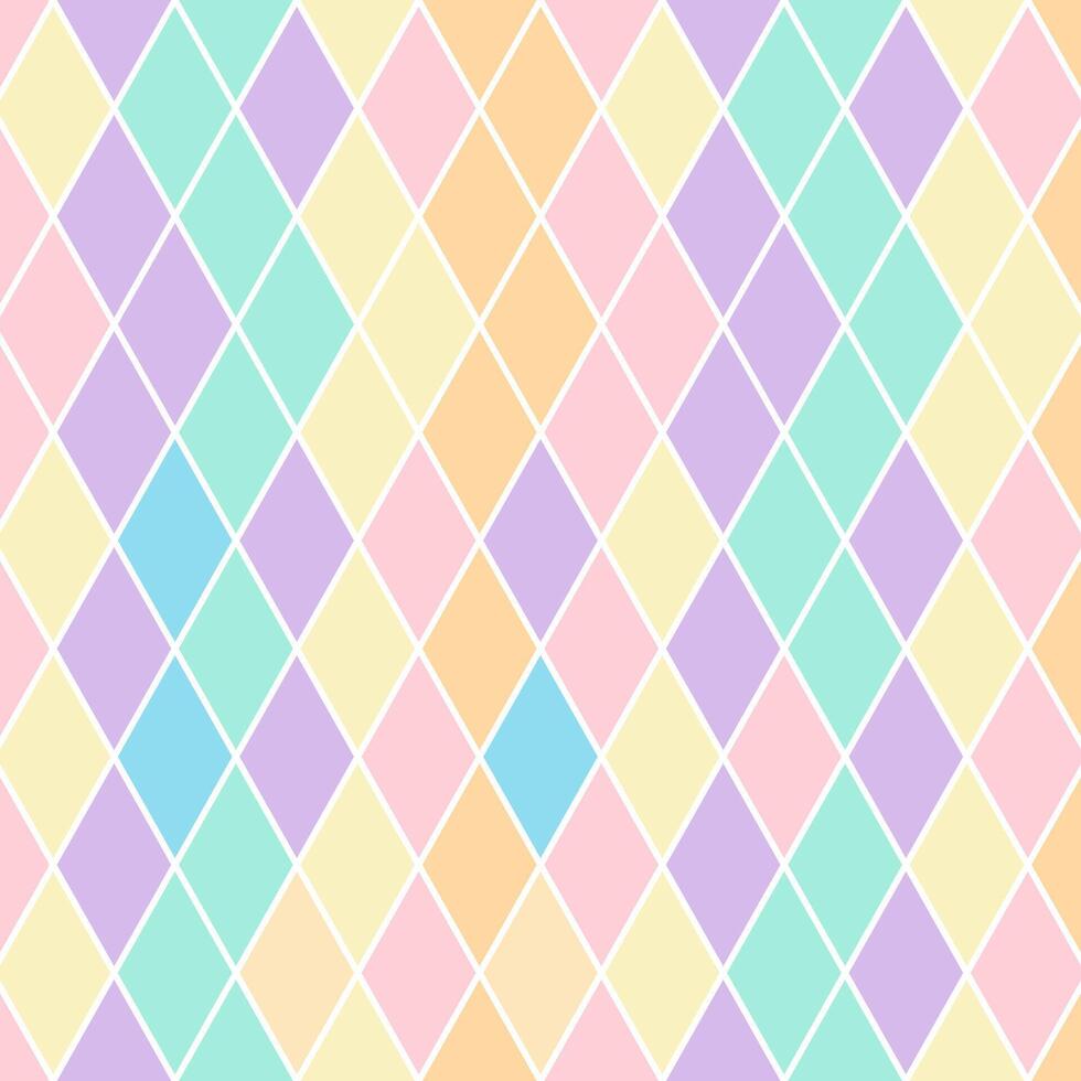 Elegant diamond shape pattern in pastel colors. vector