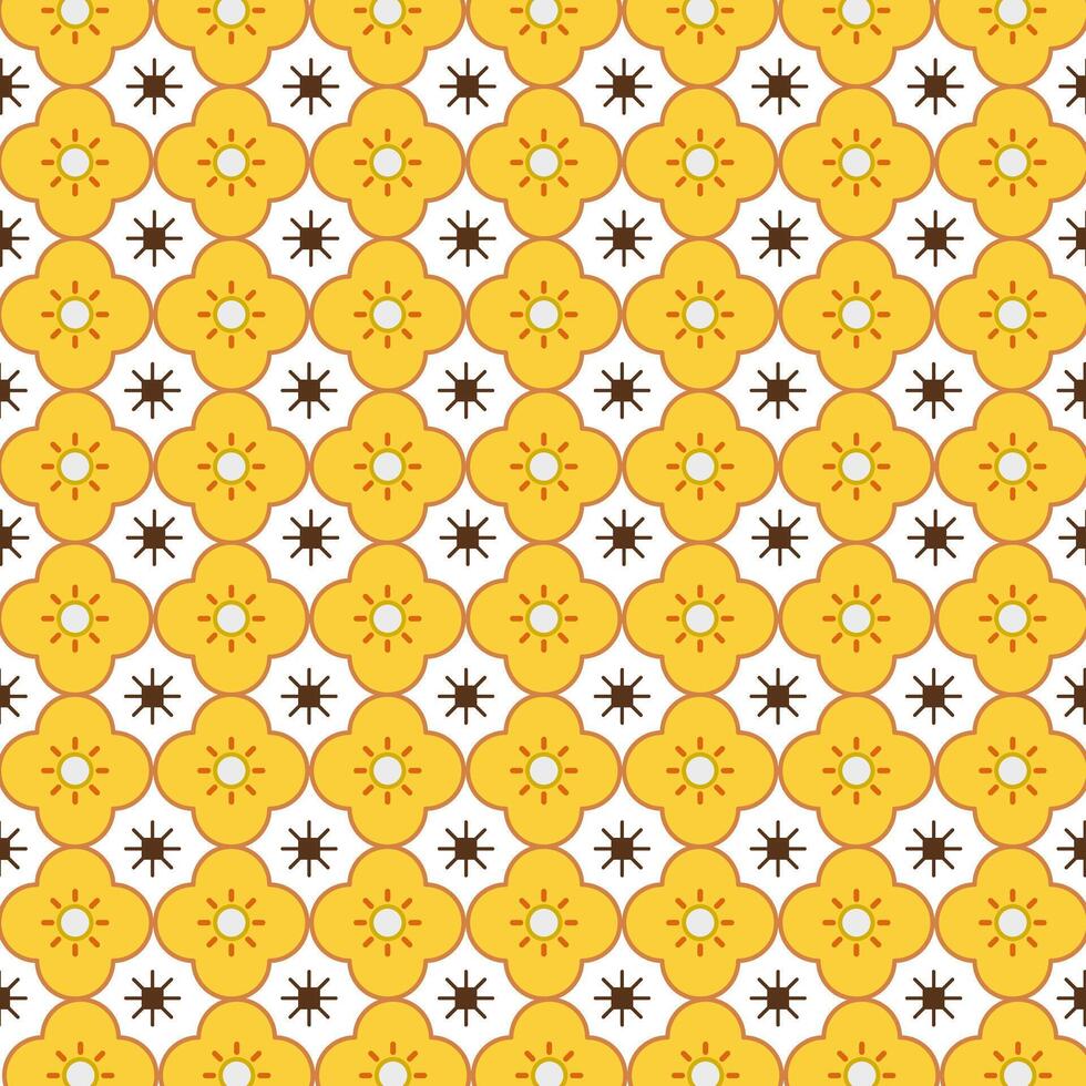 Seamless Pattern Flower  Background. vector