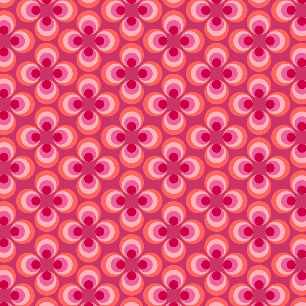 Simple seamless pattern flower on pink with decorative elements. Beautiful background for fashion prints or wrapping paper. vector