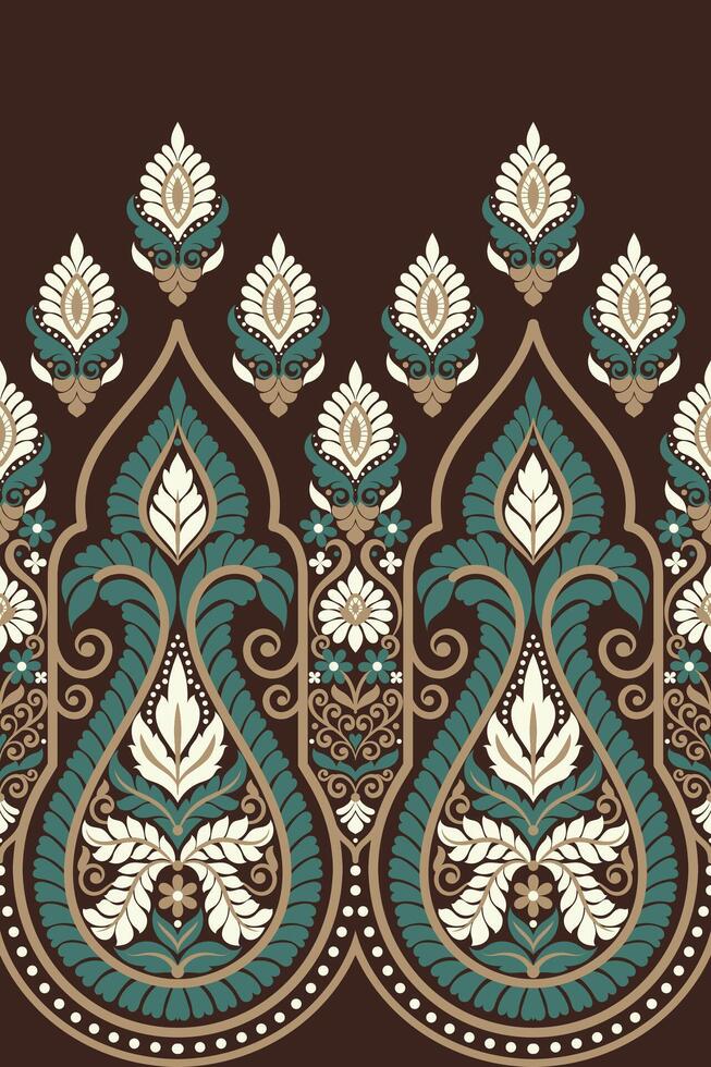 floral modelo sin costura. antecedentes sin costura modelo geométrico étnico modelo diseño para fondo, alfombra, fondo de pantalla, ropa, envase, batik, tela, impresión textil ilustración. vector