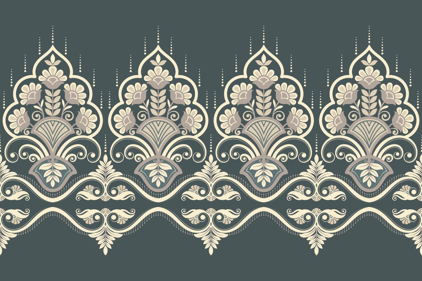 floral pattern Seamless. Background Seamless Pattern Geometric Ethnic pattern design  for background, carpet, wallpaper, clothing, wrapping, Batik, fabric, printing textile illustration. vector