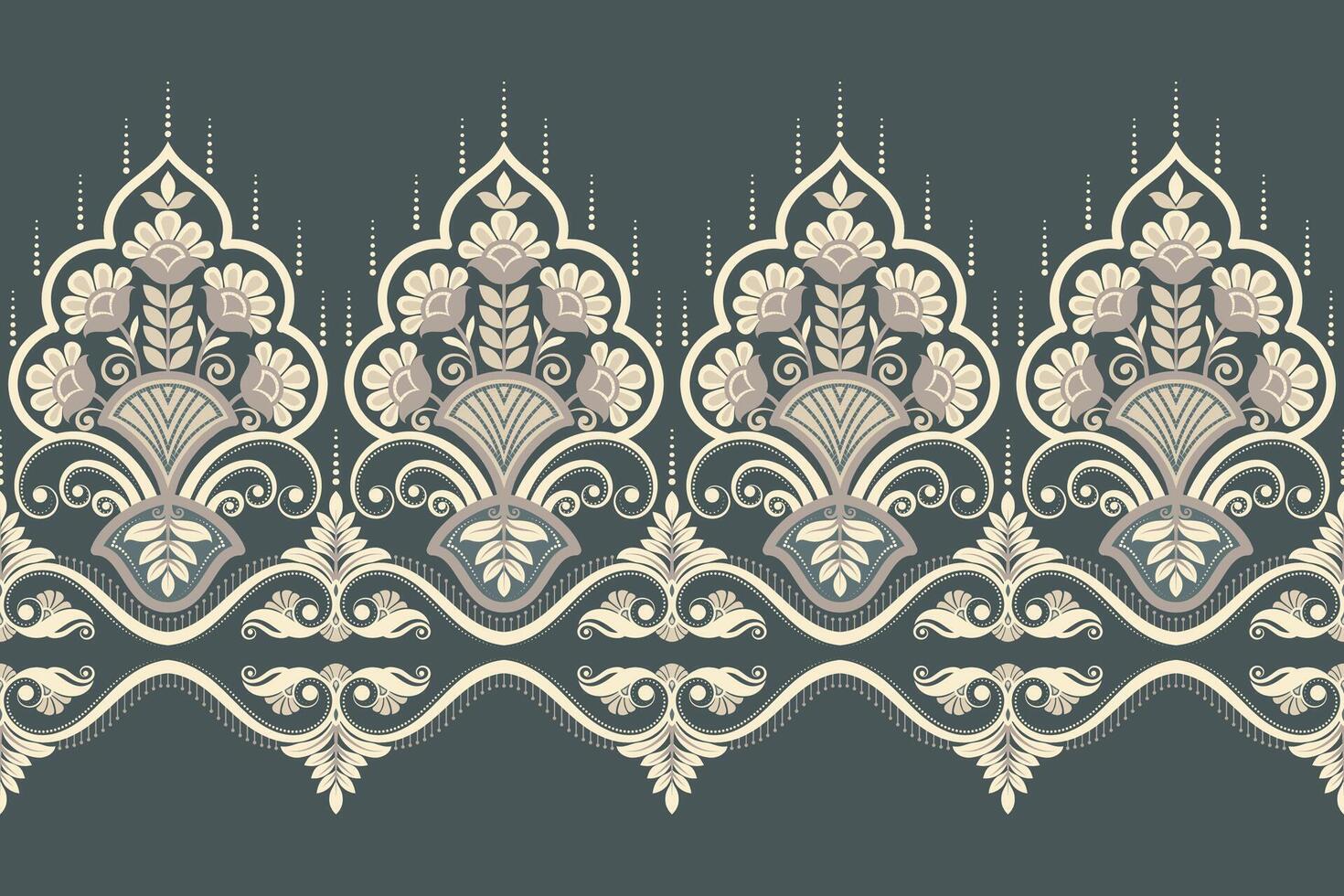 floral modelo sin costura. antecedentes sin costura modelo geométrico étnico modelo diseño para fondo, alfombra, fondo de pantalla, ropa, envase, batik, tela, impresión textil ilustración. vector