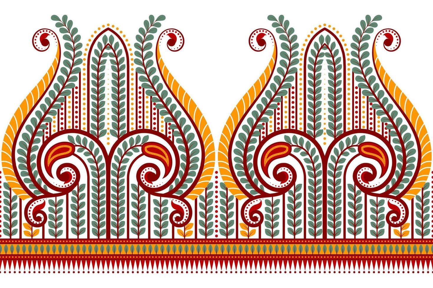 floral pattern Seamless. Background Seamless Pattern Geometric Ethnic pattern design  for background, carpet, wallpaper, clothing, wrapping, Batik, fabric, printing textile illustration. vector