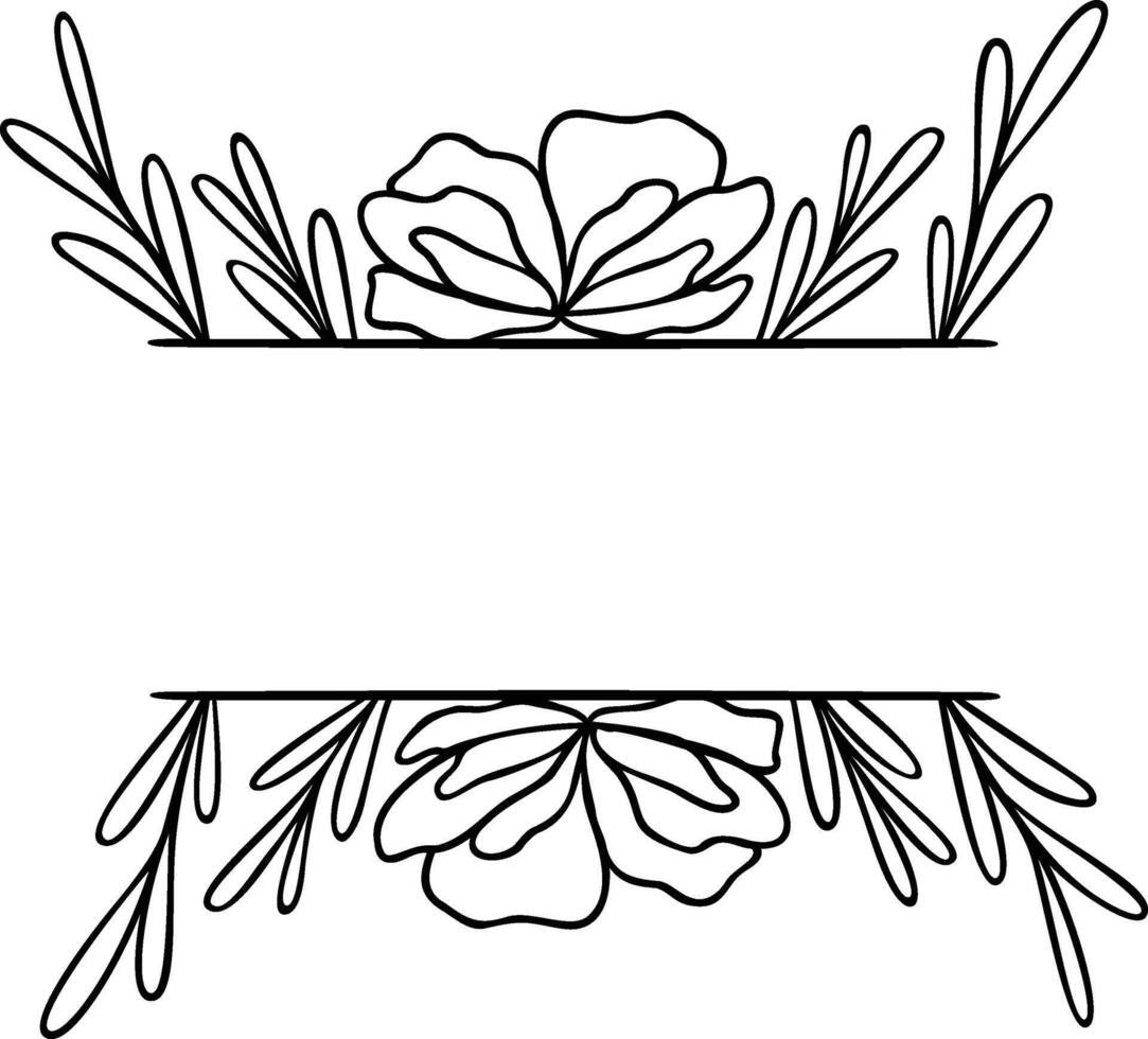 Flower Frame Vector Graphic