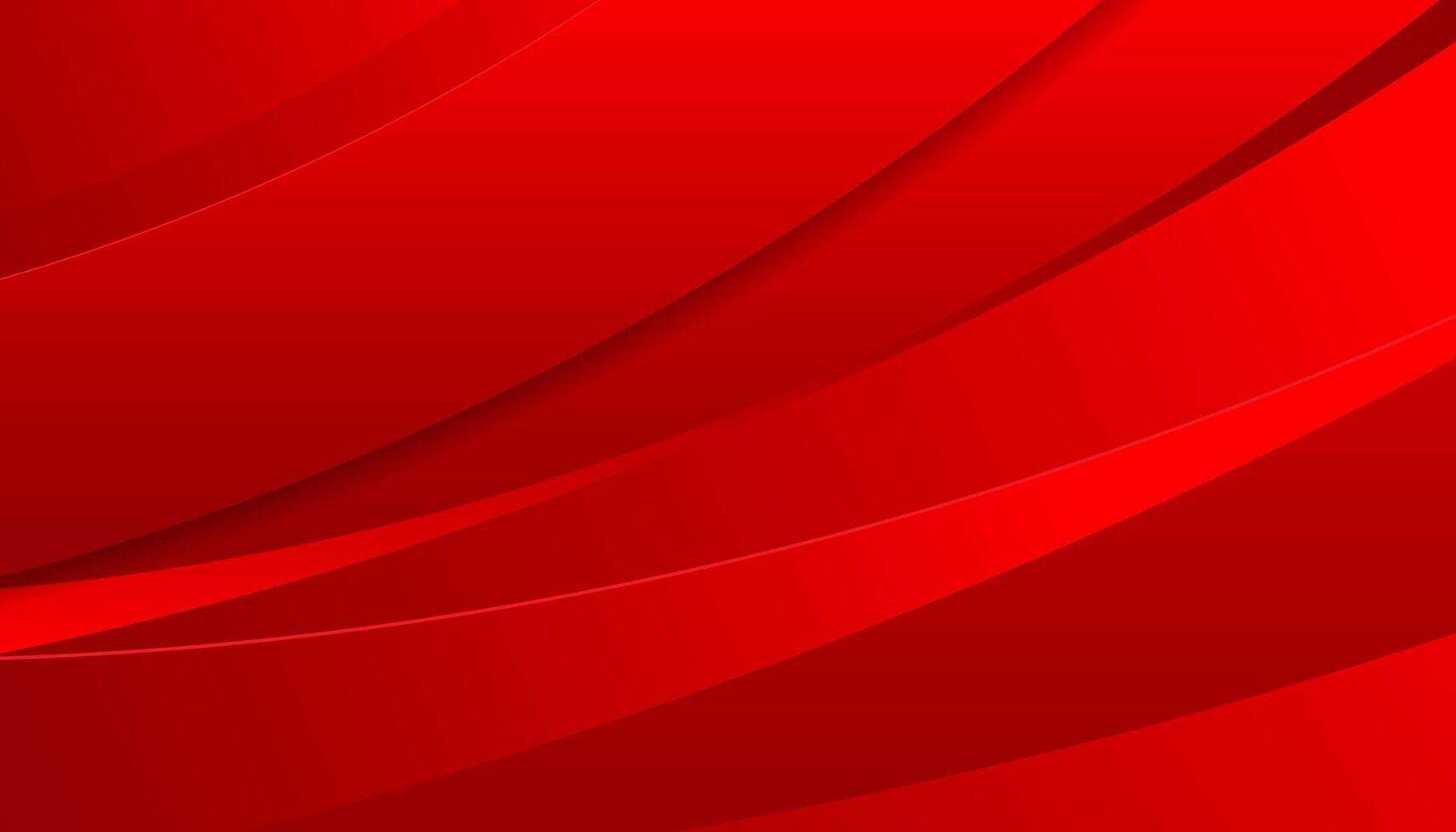 Red abstract waves background vector