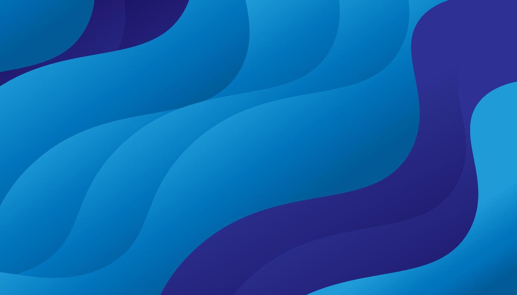 Abstract gradient wavy blue background vector