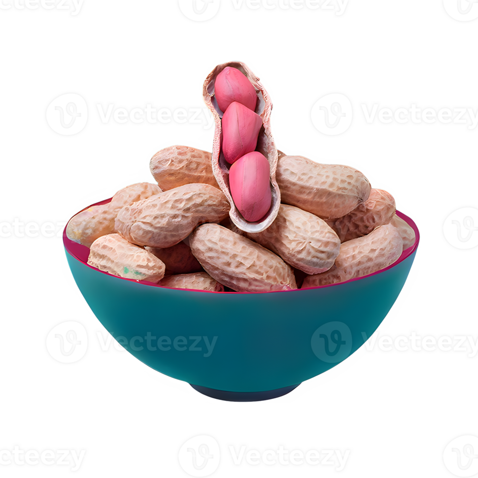 AI generated Peanuts isolated on transparent background png