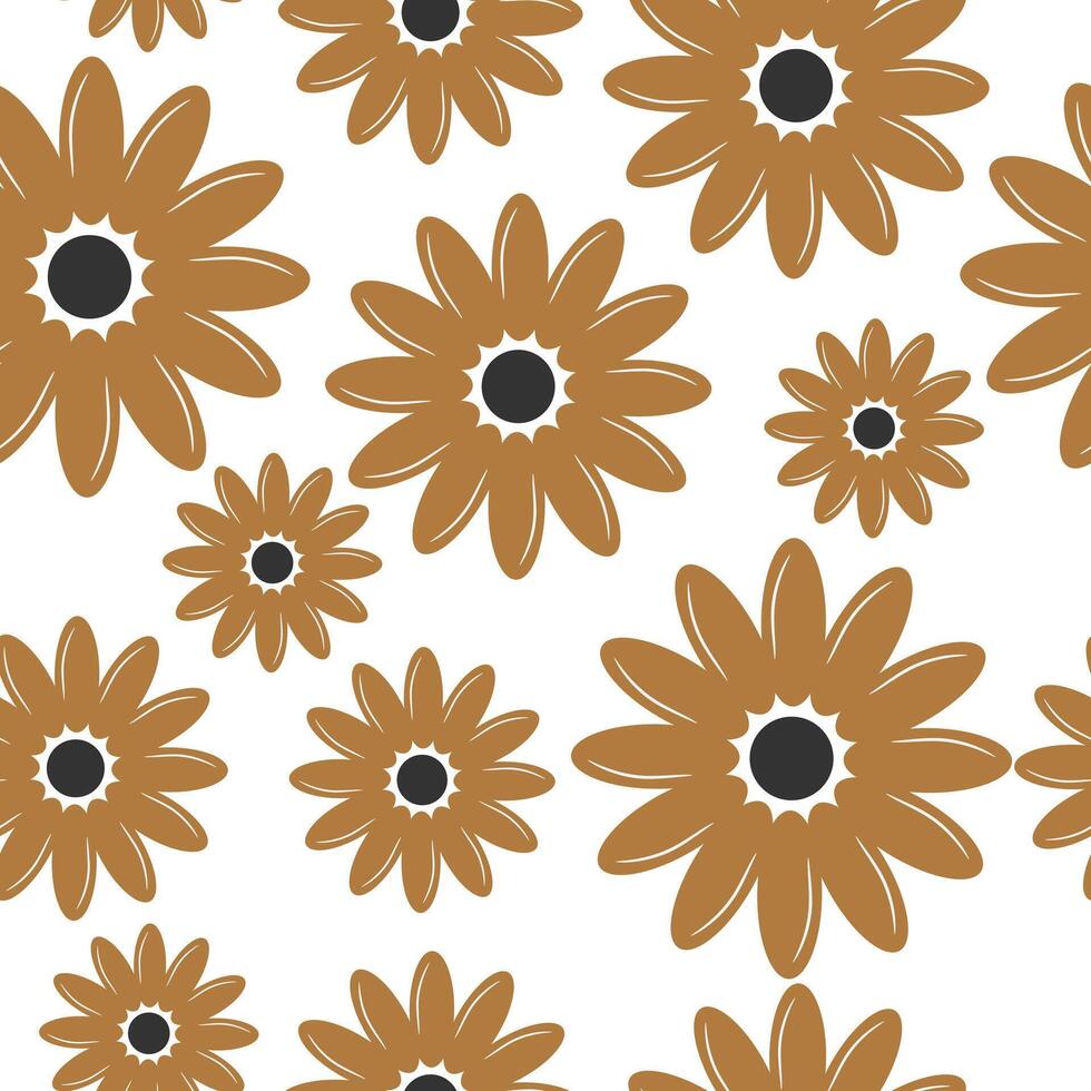 Flower nature seamless pattern background vector