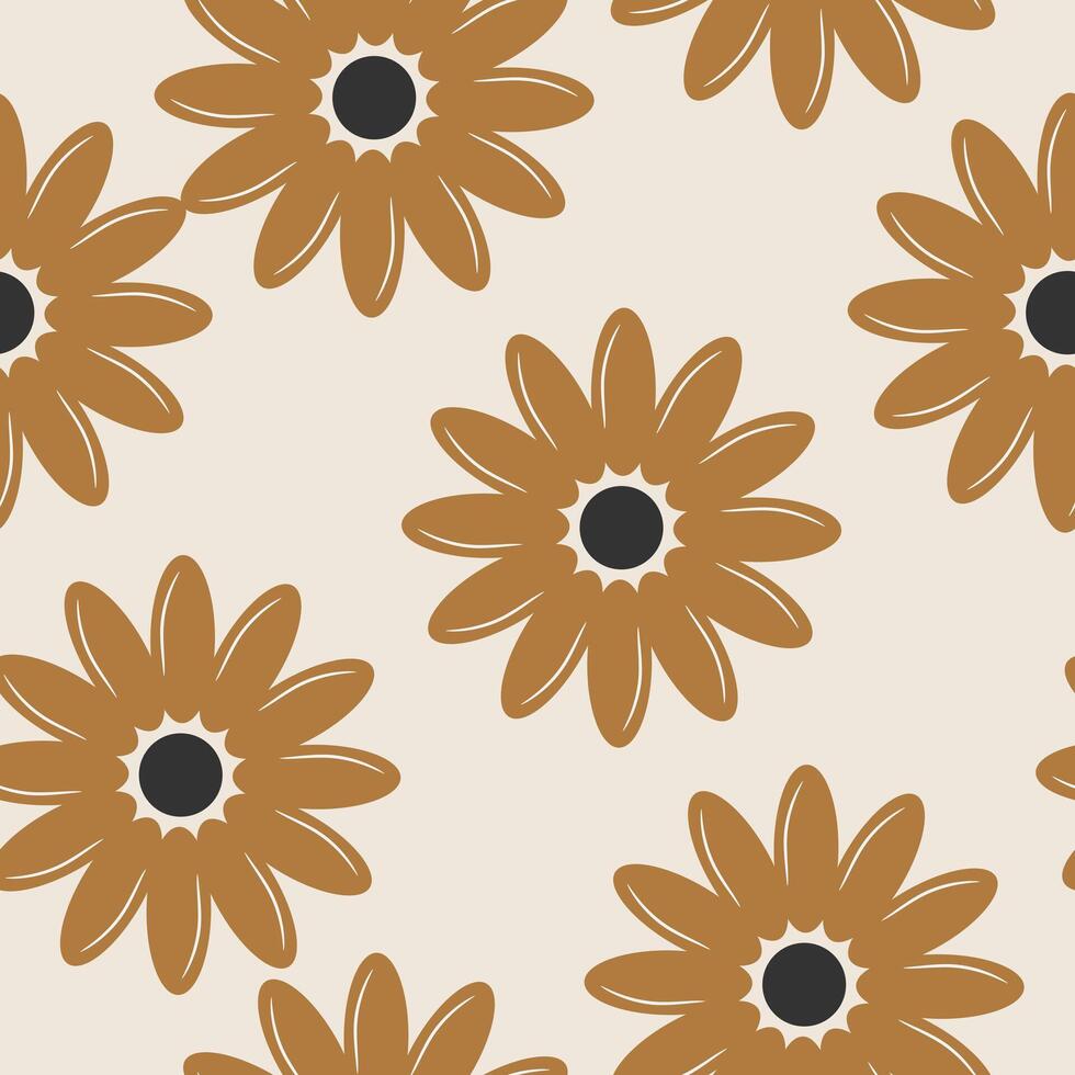 Flower nature seamless pattern background vector