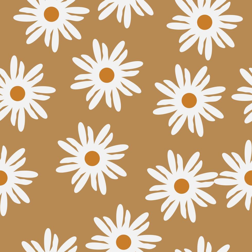 Flower nature seamless pattern background vector