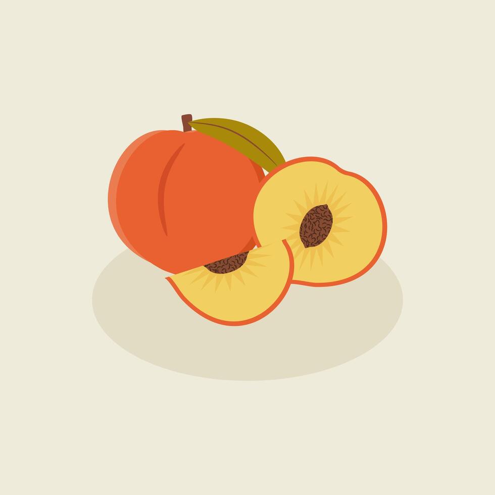 Cute Peach design icon vector