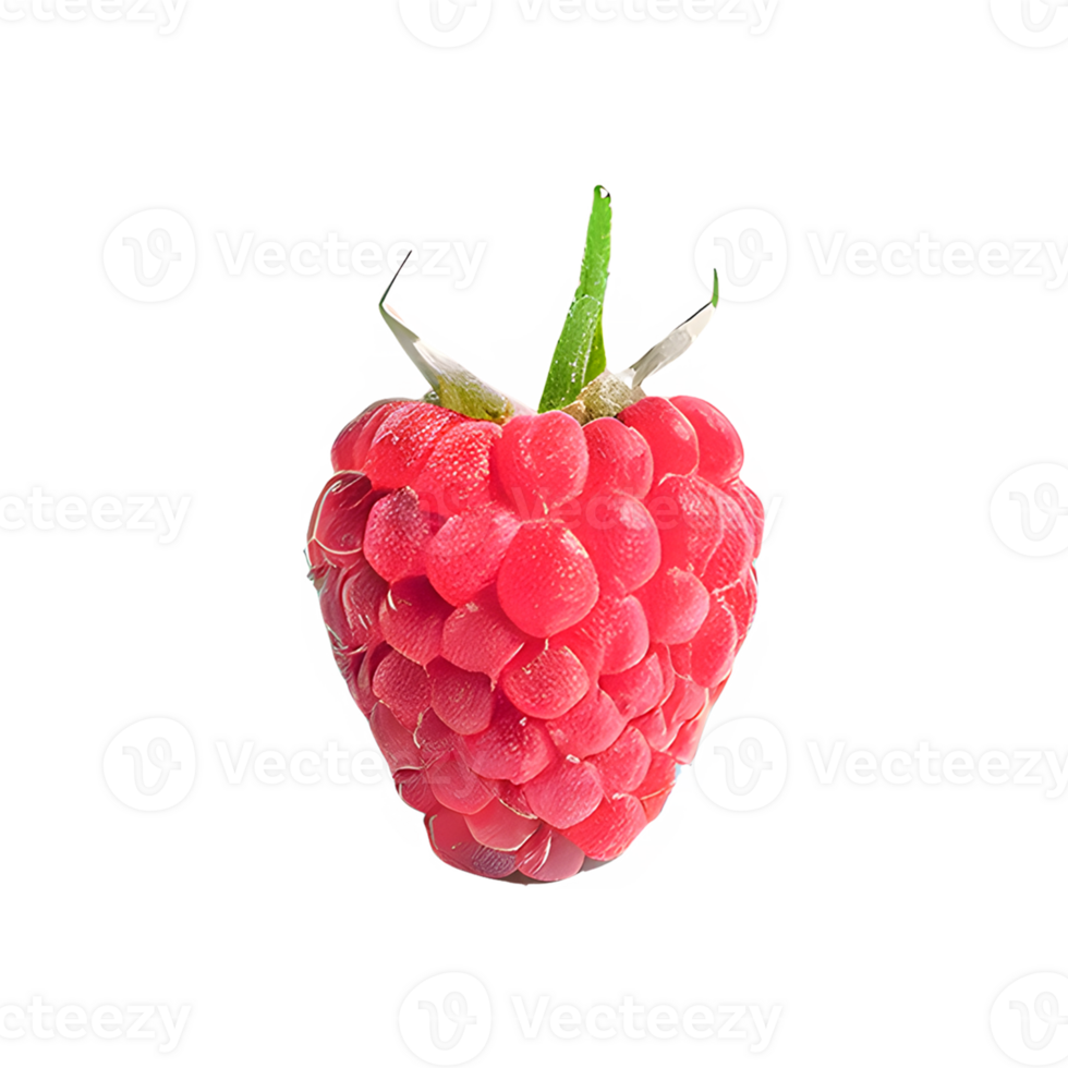 AI generated Fresh raspberry isolated on transparent background png