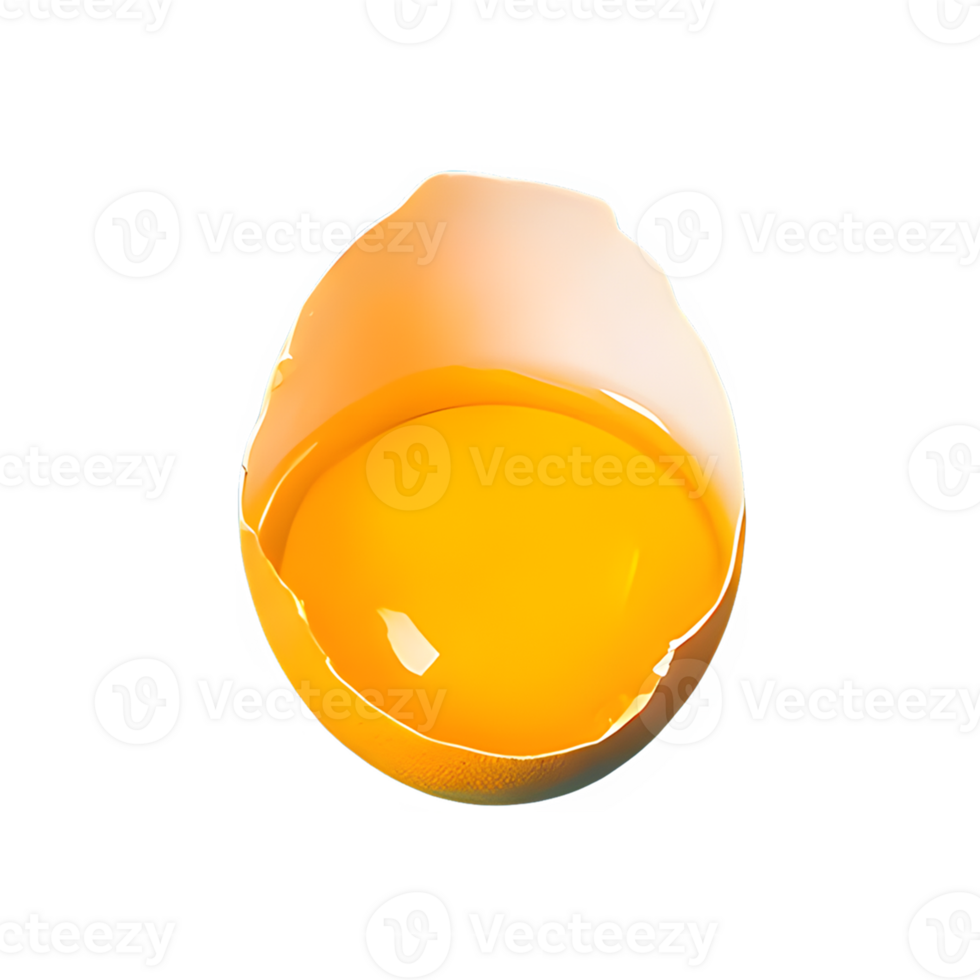 AI generated Chicken broken egg isolated on transparent background png