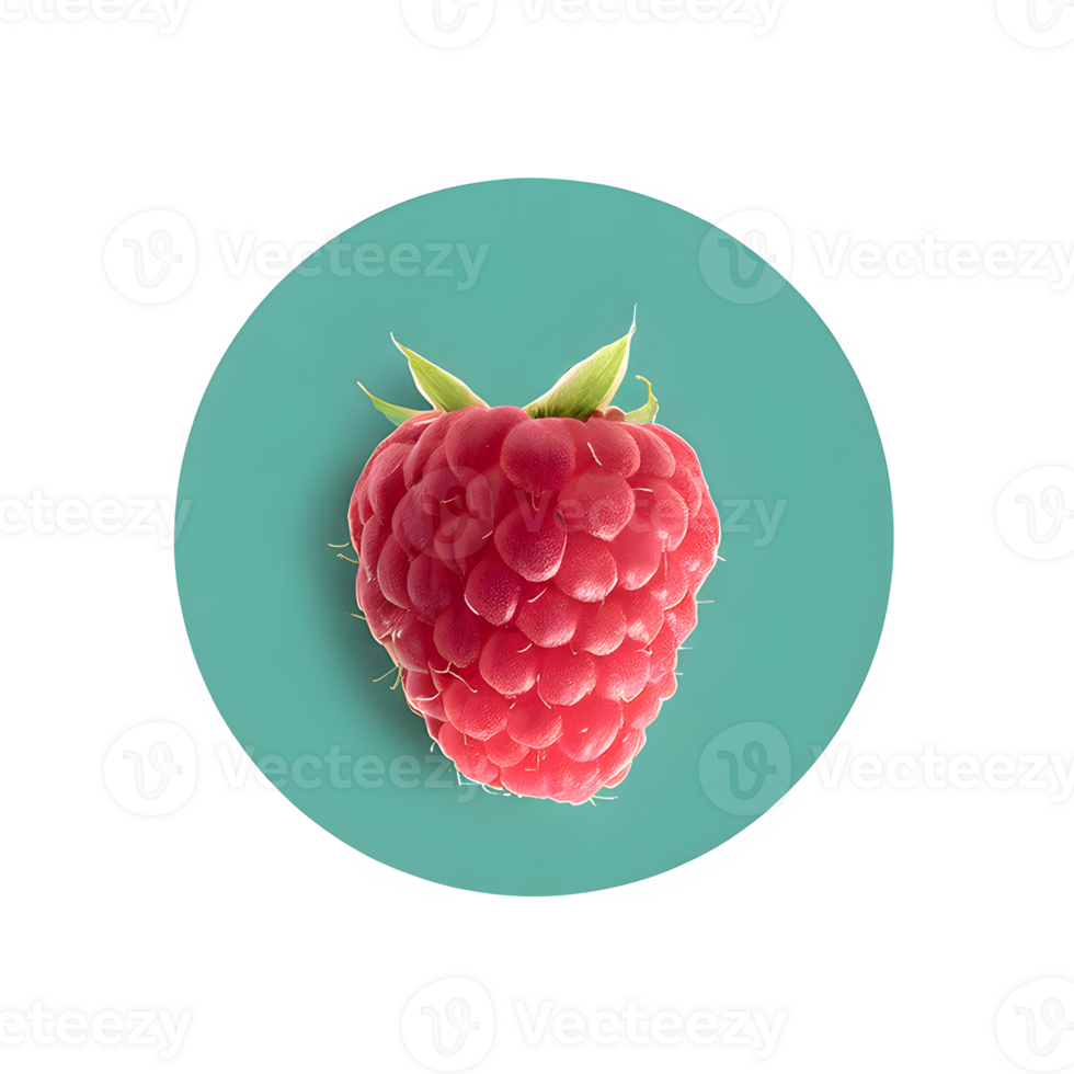 AI generated Fresh raspberry isolated on transparent background png