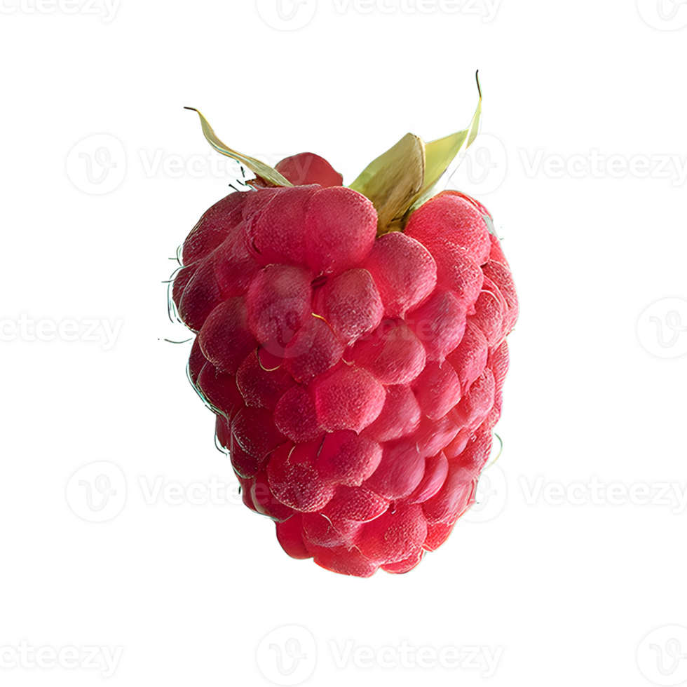 AI generated Fresh raspberry isolated on transparent background png