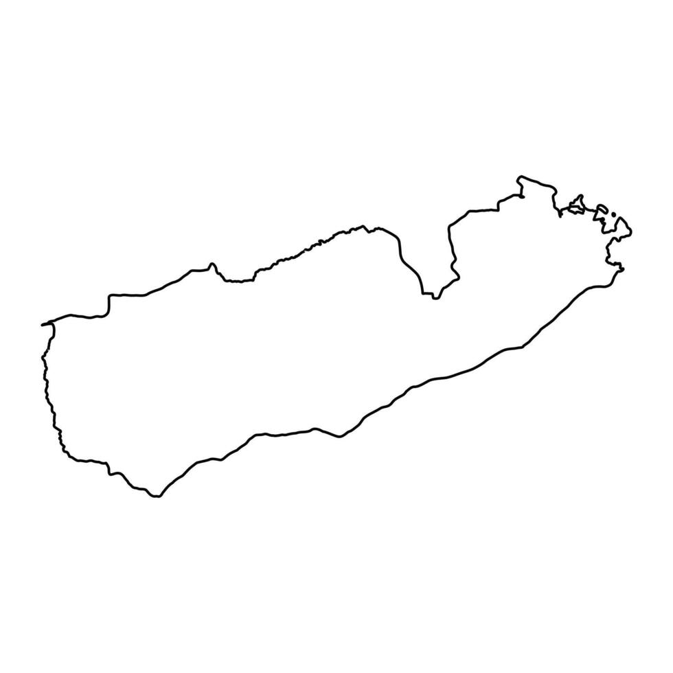 mtwara región mapa, administrativo división de Tanzania. vector ilustración.