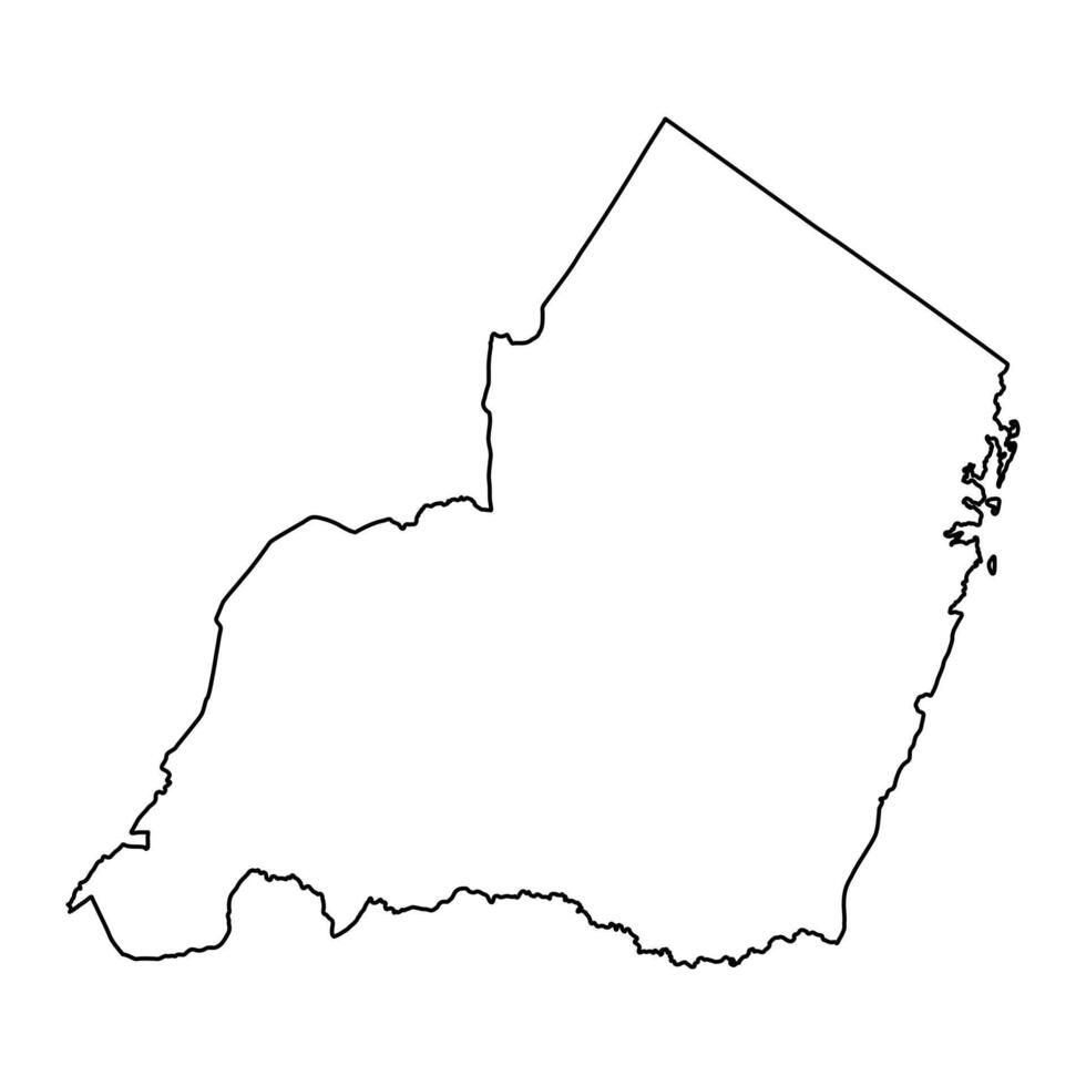 Tanga Region map, administrative division of Tanzania. Vector illustration.