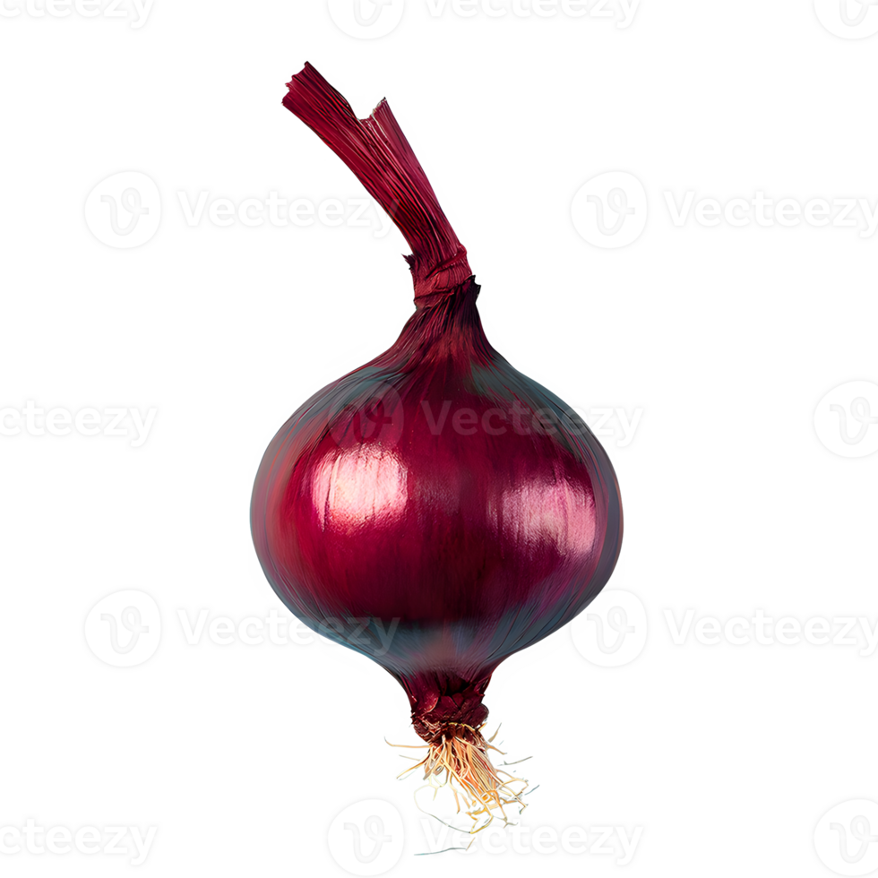 AI generated Fresh red onion isolated on transparent background png