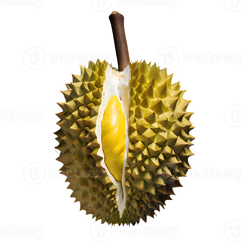 AI generated Ripe durian fruit isolated on transparent background png