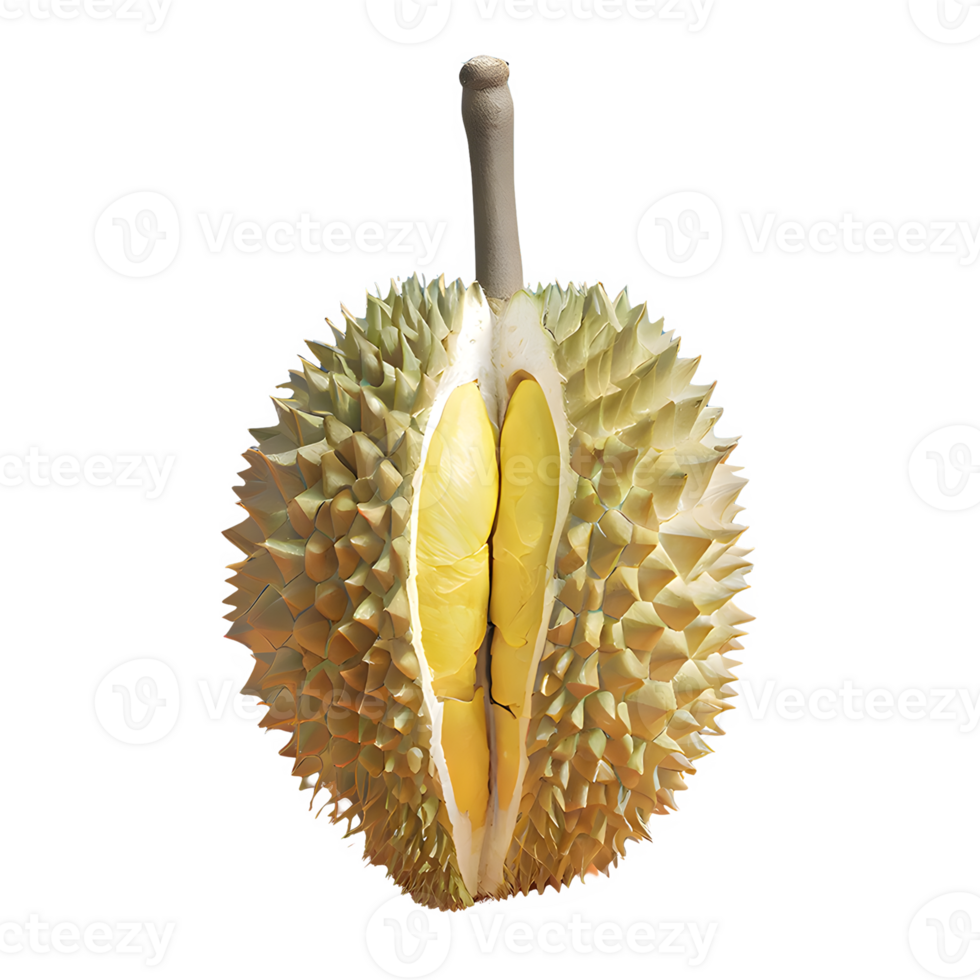 AI generated Ripe durian fruit isolated on transparent background png