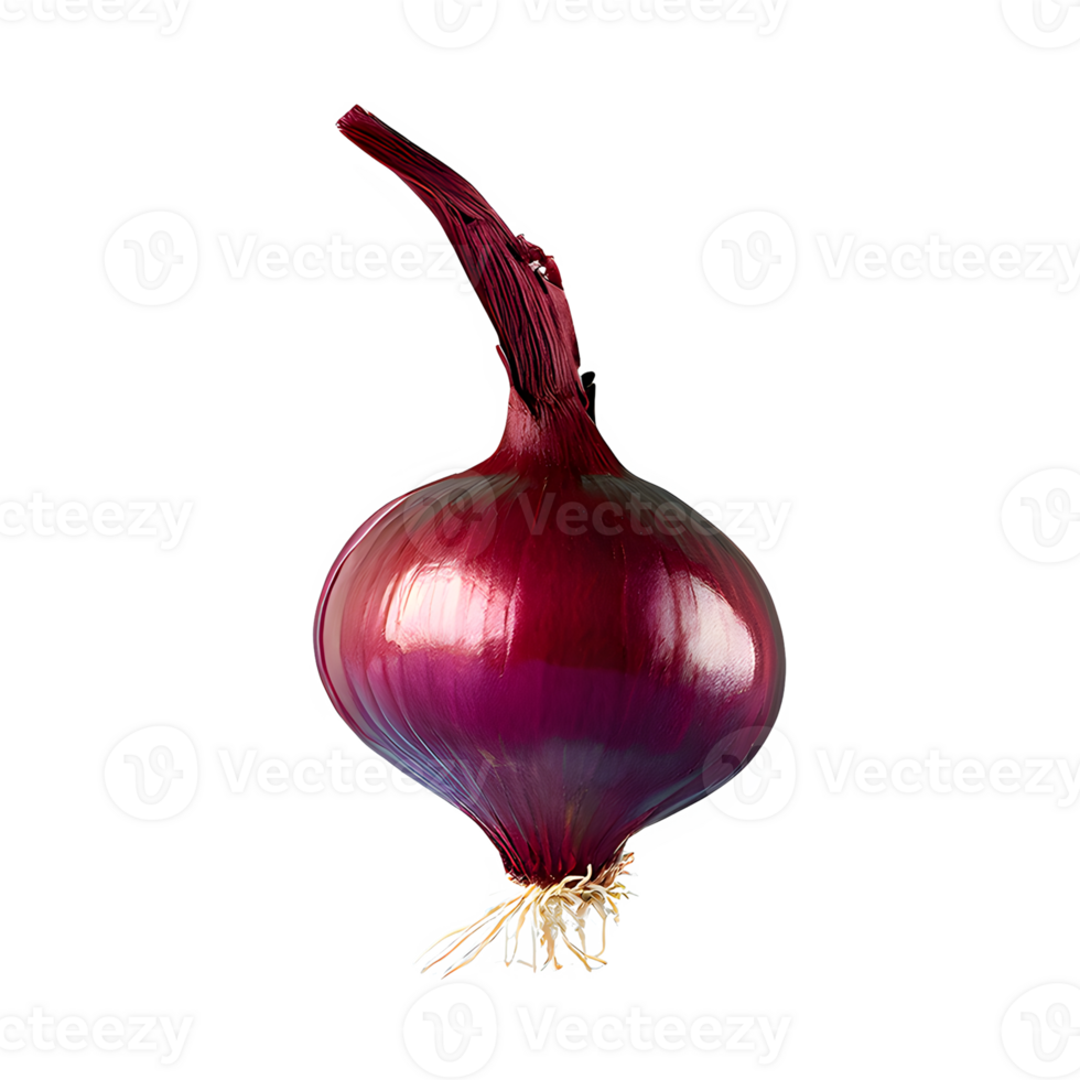 AI generated Fresh red onion isolated on transparent background png