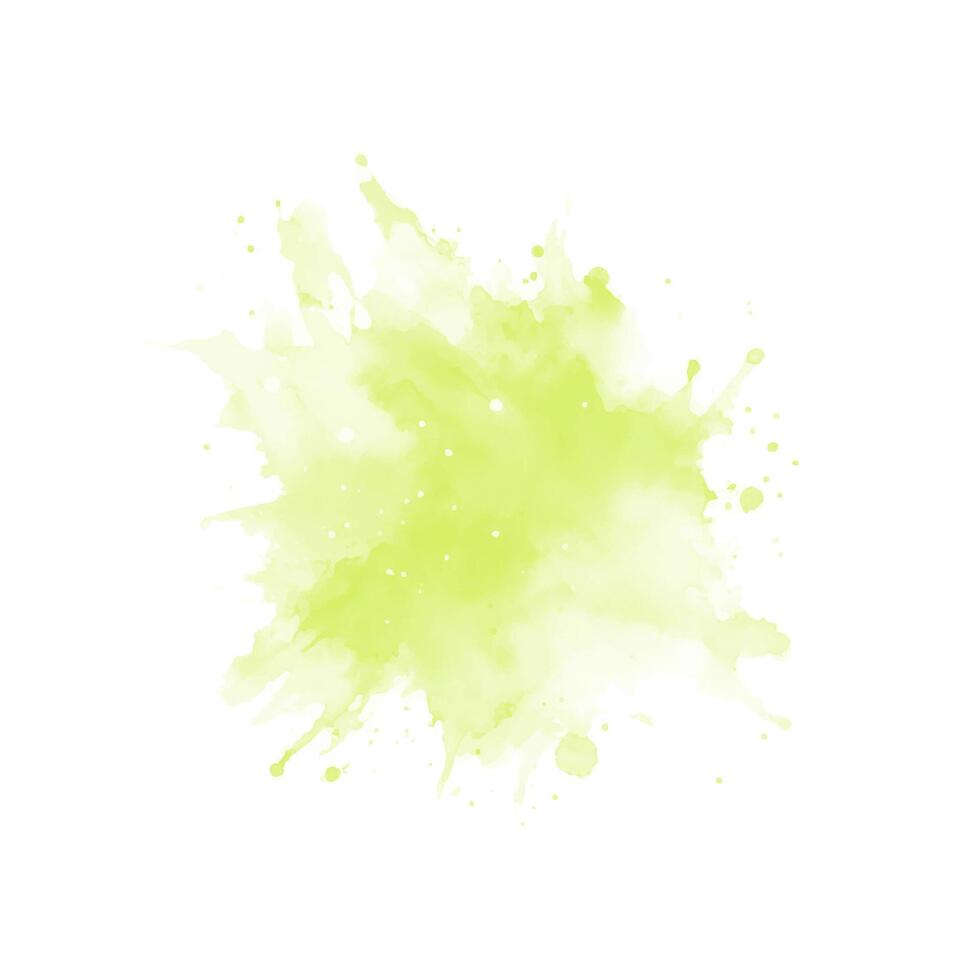 Abstract green watercolor water splash on a white background vector